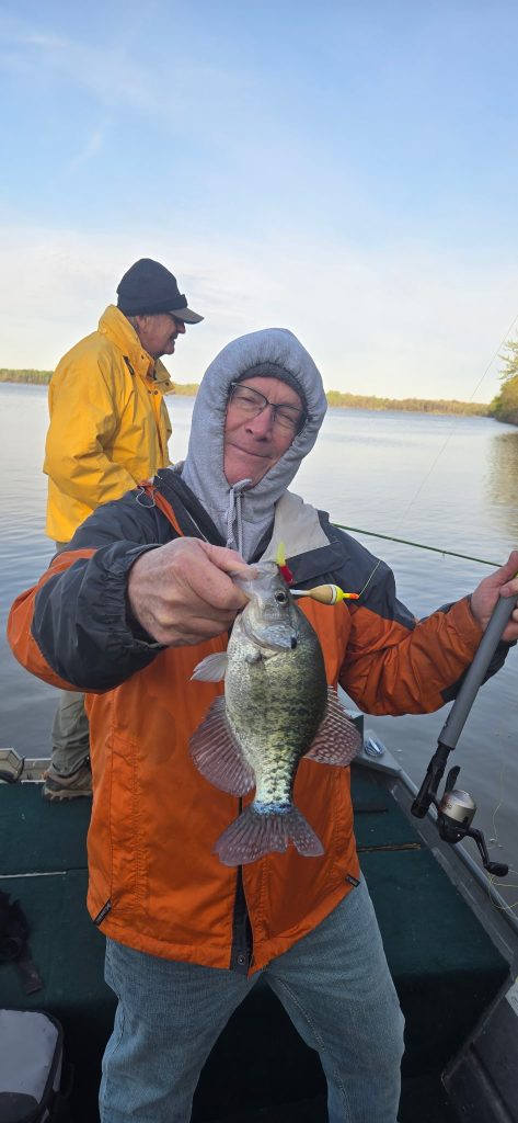 Customers enjoying a Crappie Fishing Trip
